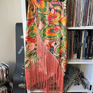 Farm Rio Fringe Wrap Skirt